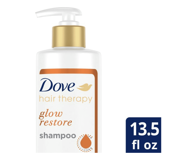 Dove Nourishing Shampoo; Glow Restore for Hair Shine Sulfate-Free for Damaged Hair; 13.5 oz Dove Nourishing Shampoo; Glow Restore for Hair Shine Sulfate-Free for Damaged Hair; 13.5 oz